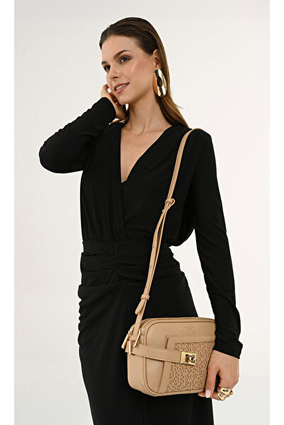 Pierre Cardin حقيبة كروس نسائية باللون البيج حقيبة كتف 05PO25KA112804