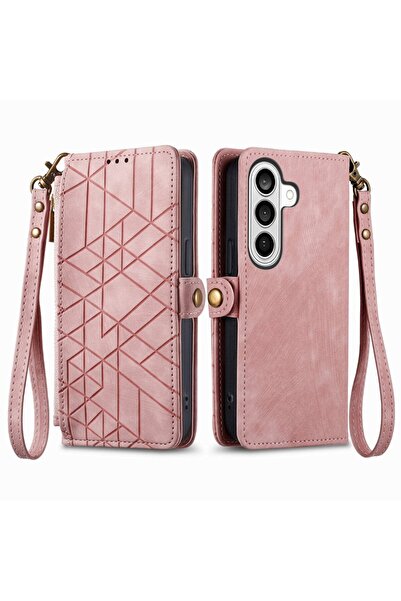 sscase Geometry Zipper Θήκη Πορτοφόλι Pink (Samsung Galaxy S26 Plus 5G)