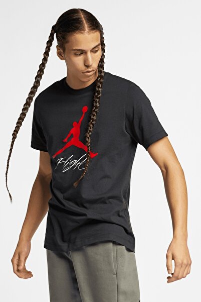 Nike Ανδρικό μπλουζάκι Jordan Jumpman Flight με γραφικό σχέδιο, βαμβακερό, μαύρο