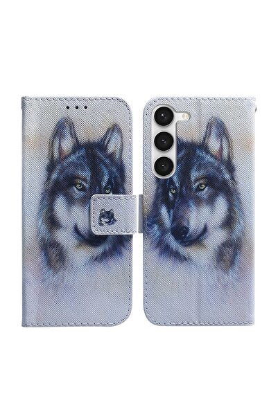 sscase Colored Drawing Θήκη Πορτοφόλι White Wolf (Samsung Galaxy S23 5G)