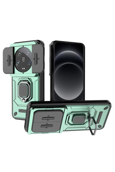 sscase Sliding Camshield Σκληρή Θήκη με Δαχτυλίδι Green (Xiaomi 14 Ultra 5G)