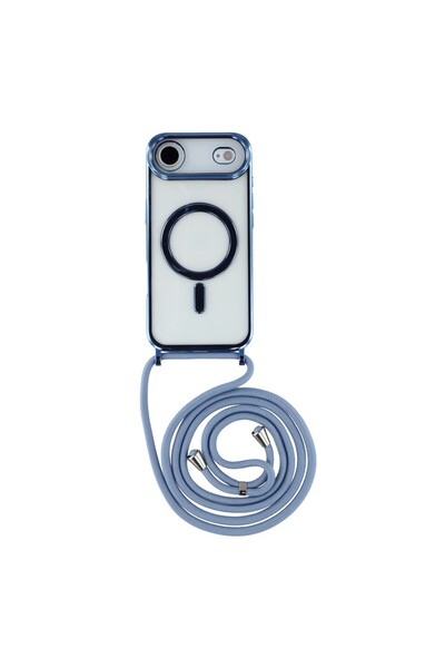 sscase Electroplated MagSafe Θήκη Σιλικόνης με Λουράκι Blue (Apple iPhone Air)