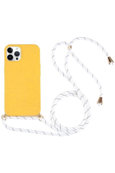 sscase Wheat Straw Θήκη Σιλικόνης με Λουράκι Yellow (Apple iPhone 15 Pro)