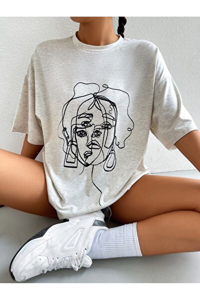 bellanova Unisex Oversize T-shirt με στάμπα Streetwear Άνετη εφαρμογή Daily P...