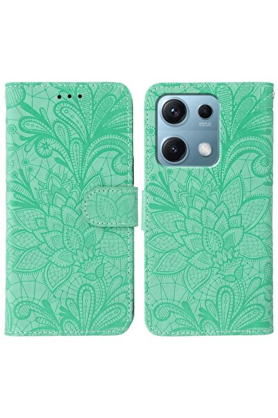 sscase Flowers Θήκη Πορτοφόλι Green (Xiaomi Redmi Note 14S 4G)