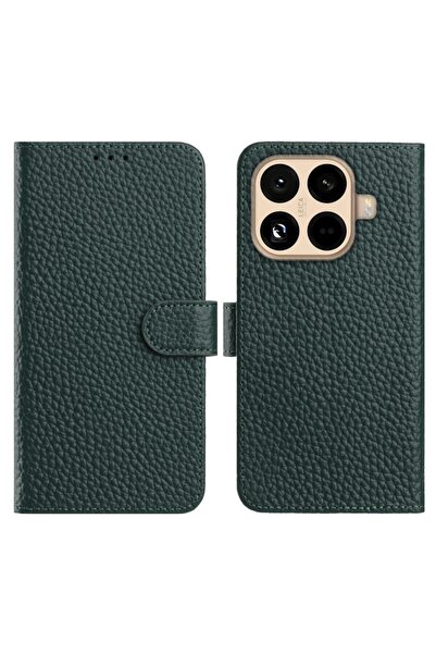 sscase Litchi Texture Δερμάτινη Θήκη Πορτοφόλι Green (Xiaomi 15T Pro 5G)