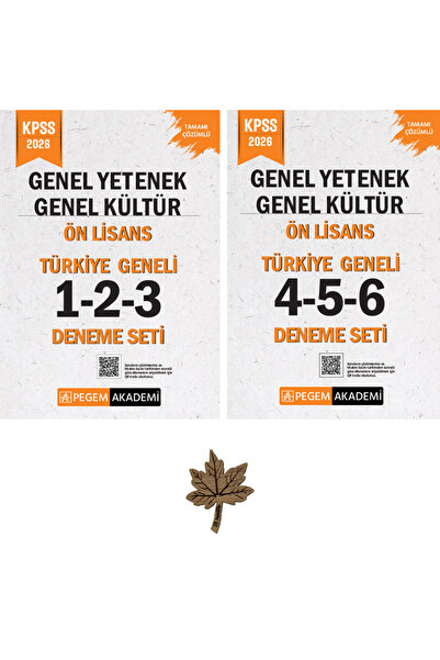 Pegem Akademi Yayıncılık 2026 KPSS Genel Yetenek Genel Kültür Lise-Ön Lisans ...