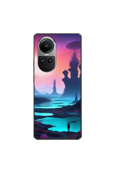 OEM Θήκη συμβατή με Oppo Reno10 5G Σιλικόνης Τζελ TPU Μοντέλο Mystic Planet