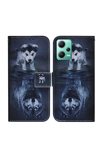 sscase Coloured Drawing Θήκη Πορτοφόλι Wolf and Dog (Xiaomi Redmi Note 12 5G/...
