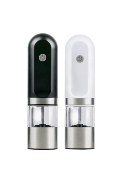 Alpina Set of 2 Electric Salt and Pepper Grinders, Rechargeable, LED, Adjusta...