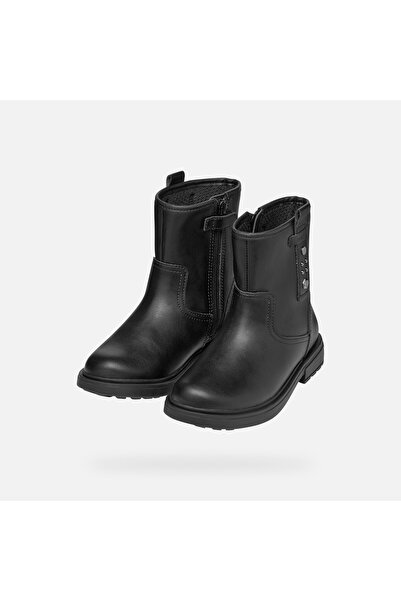 Geox Pantofi negri de gleznă pentru fete Eclair Girl