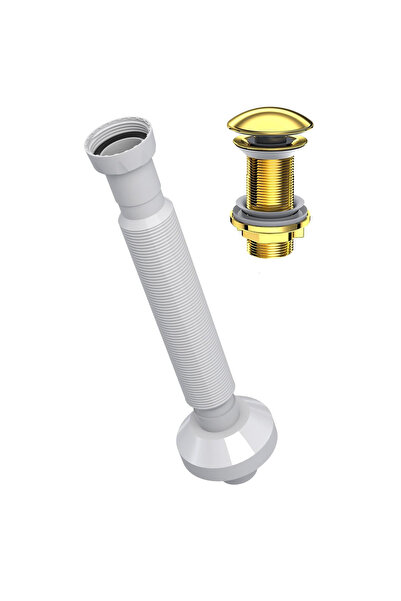 Casa Stile Sifon lavoar 220007 auriu fara PP, clic-clac, cap ceramic