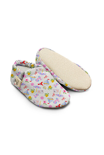 Kokopatik Sahil Pattern Booties - Organic Cotton Baby Booties, Non-Slip Sole,...