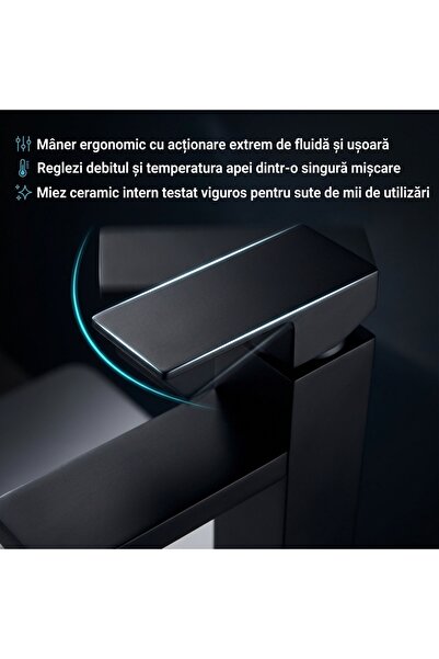 Elysar Baterie pentru Baie, Elysar®, Otel Inoxidabil 201, Anti-coroziune, Anti-Rugina, Monocomanda, Robinet Inalt Chiuveta, Design Modern, Cartus Ceramic,Rezistent, Calitate Premium, Pentru Bai Sofisticate