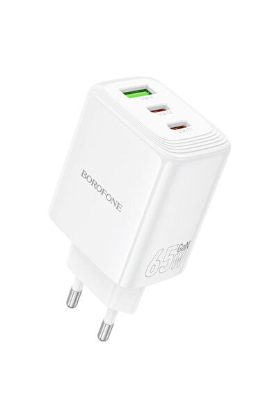 Borofone Φορτιστής χωρίς καλώδιο GaN με θύρα USB-A και 2 θύρες USB-C, 65W Pow...