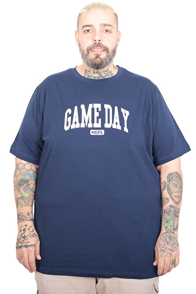 ModeXL Mode XL Large Size Men's Gameday Crew Neck T-Shirt U26102 Indigo