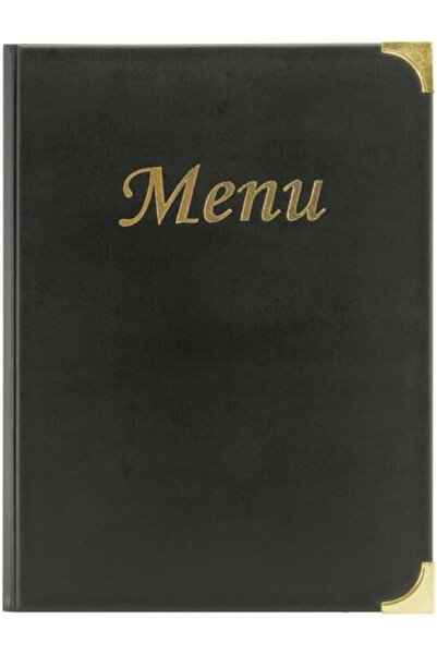 Securit Basic Leather Menu - A4 Faux Leather Menu Holder with 8 Pages Display...