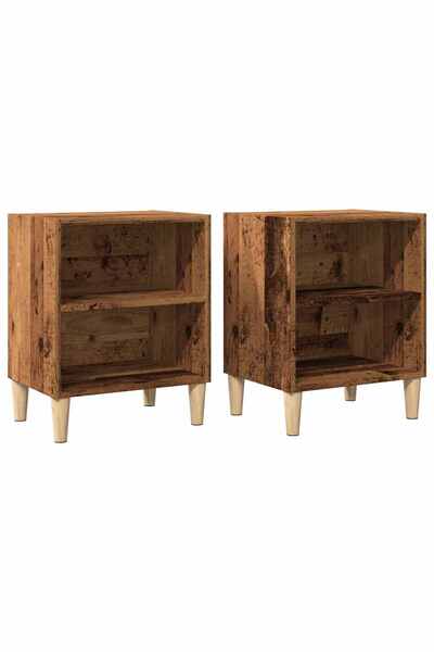 vidaxl Noptiere 2 buc. Lemn vechi 40x30x50 cm Lemn prelucrat
