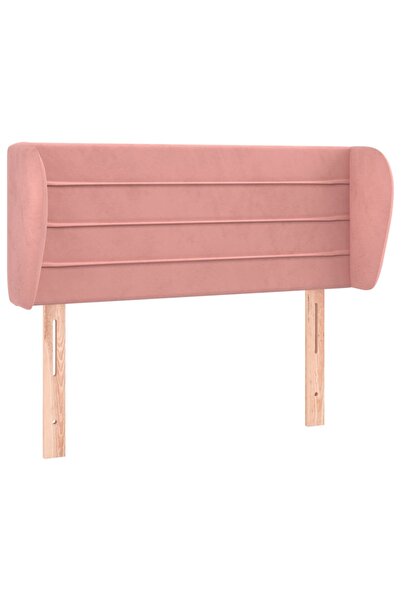 vidaxl Bedside table with pink wings 83x23x78/88 cm Velvet