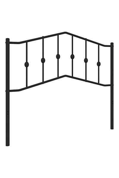 vidaxl Metal replacement headboard, black, 107 cm