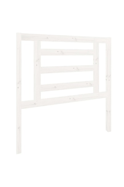 vidaxl Bedside table, white, 96x4x100 cm, solid pine wood