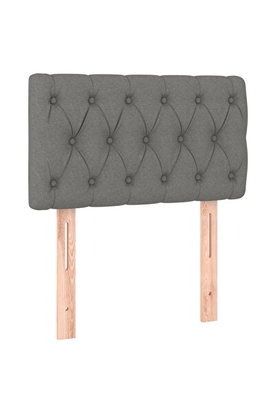 vidaxl Headboard, dark grey, 80x7x78/88 cm, textile