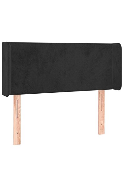 vidaxl Black headboard with wings 103x16x78/88 cm Velvet