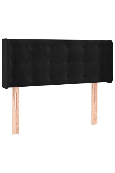 vidaxl Black headboard with wings 103x16x78/88 cm Velvet