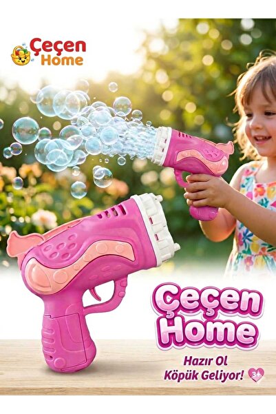 ÇEÇEN HOME (1 Adet) Köpük Baloncuk Tabancası 21 Kanallı Çılgın Baloncuk Taban...