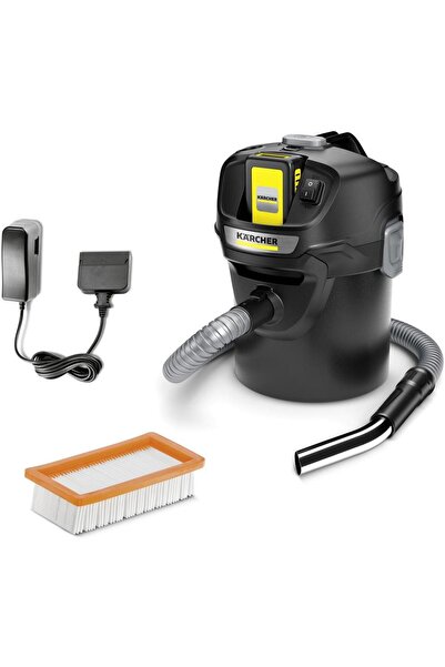 Karcher AD 2 Battery Set Cordless Ash Vacuum, 18V, 14L, Metal Hose, Black/Yellow