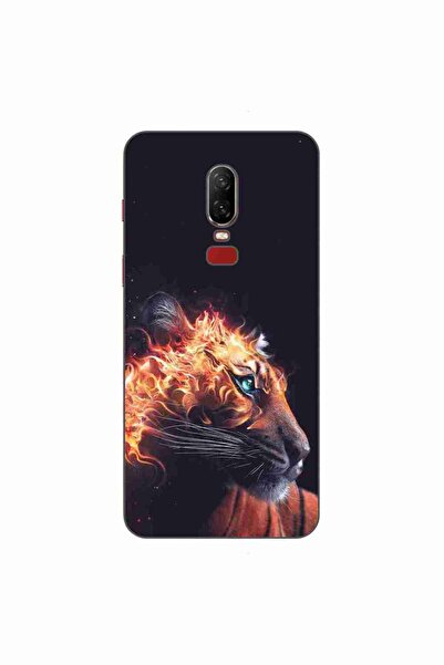 OEM Husa compatibila cu OnePlus 6 Silicon Gel Tpu Model Flameborn Tiger