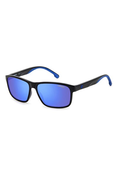 Carrera 2047T/S Rectangular Teen Sunglasses — Black/Blue Frame, Blue Lenses, ...