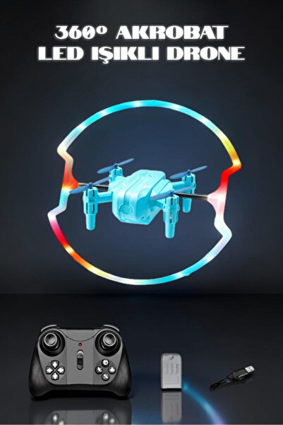 Gepettoys 360° HALO Effect Akrobat Full LED Işıklı Drone 2.4GHz Uzaktan Kuman...