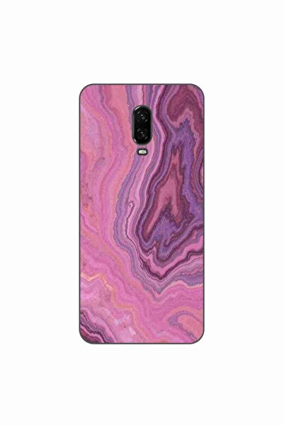 OEM Husa compatibila cu OnePlus 6T Silicon Gel Tpu Model Pink Quartz Marble