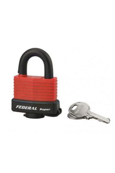 Sea Line Anti-corrosion padlock, Sea Line, 40 mm, with key, red