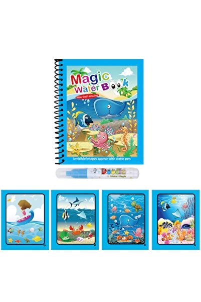 Joynix Многократна книжка за оцветяване с вода – Модел Зоопарк / Подводен свя...