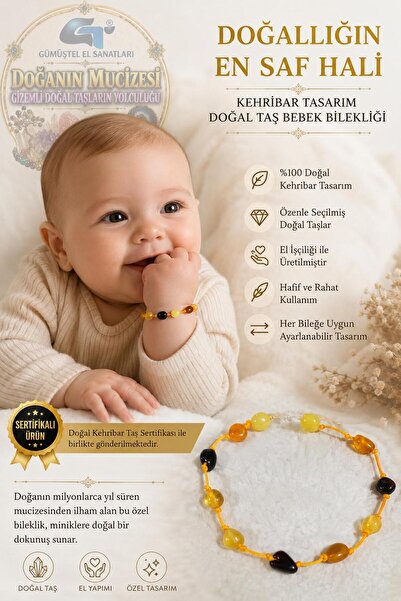GÜMÜŞTEL EL SANATLARI سوار الطفل من العنبر المعتمد