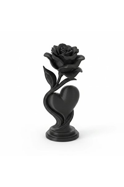 OEM Figurină Decorativă Trandafir și Inimă, Obiect Artistic 3D
