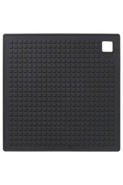 IKEA SANDVIVA Pot holder, silicone/dark grey, 18 x 18 cm