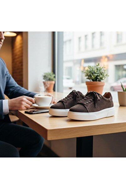 BAGSSHOES 2501 Footcap Men's Genuine Leather High Sole Premium Sneaker Shoes