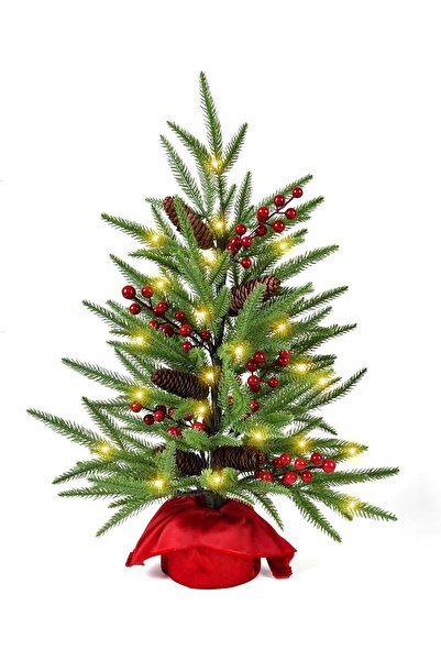 OEMN Mini Artificial Christmas Tree, Small Green Christmas Tree Table Top PE ...
