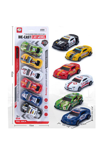 CasaDesteapta.ro Jucarie Set 6 Mașinuțe Metalice Die-Cast