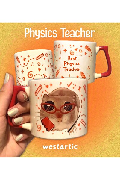 westartic Sad Üzgün Hamster - Meslek: Fizik Öğretmeni Physics Teacher Kupa Ba...