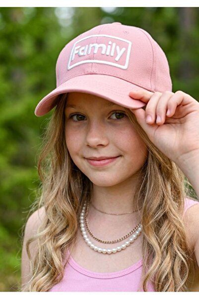 LAGRANZE 7-12 Years Old Girl's Family Embroidered Emblem Hat