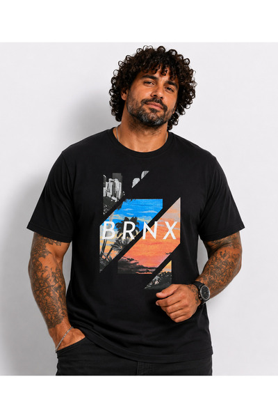 Starbattal Tricou cu gâtul în formă de O pentru bărbați, mărime mare, Brnx 26...