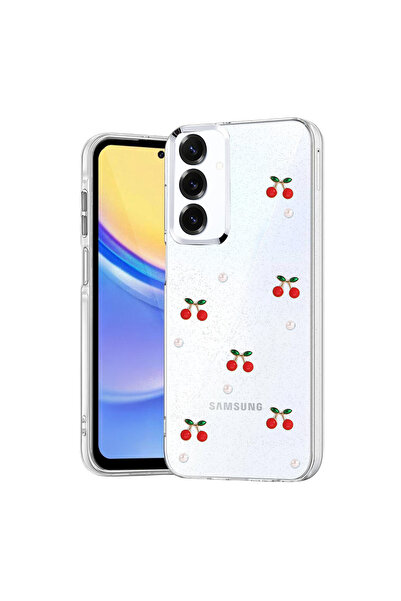 Hatreds Samsung Galaxy A15 4G Uyumlu Telefon Kılıfı Şeffaf Desenli Darbe Emic...