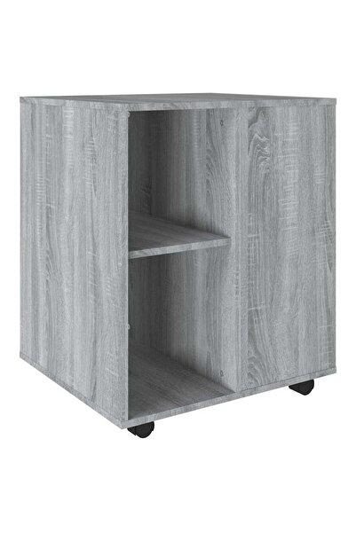 vidaxl Wardrobe with wheels, sonoma grey, 60x53x72 cm, engineered wood