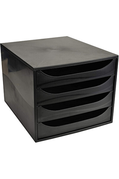 Exacompta 4 Drawer Cabinet Black/Black