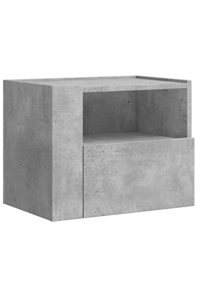 vidaxl Noptieră de perete, gri beton, 45x30x35 cm