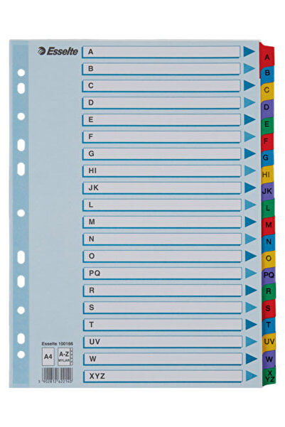 Esselte Separatoare de index din carton, A-Z, Mylar